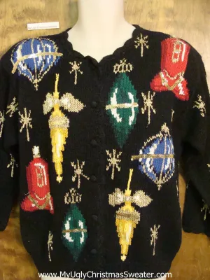 80s Ornament Themed Ugly Christmas Sweater