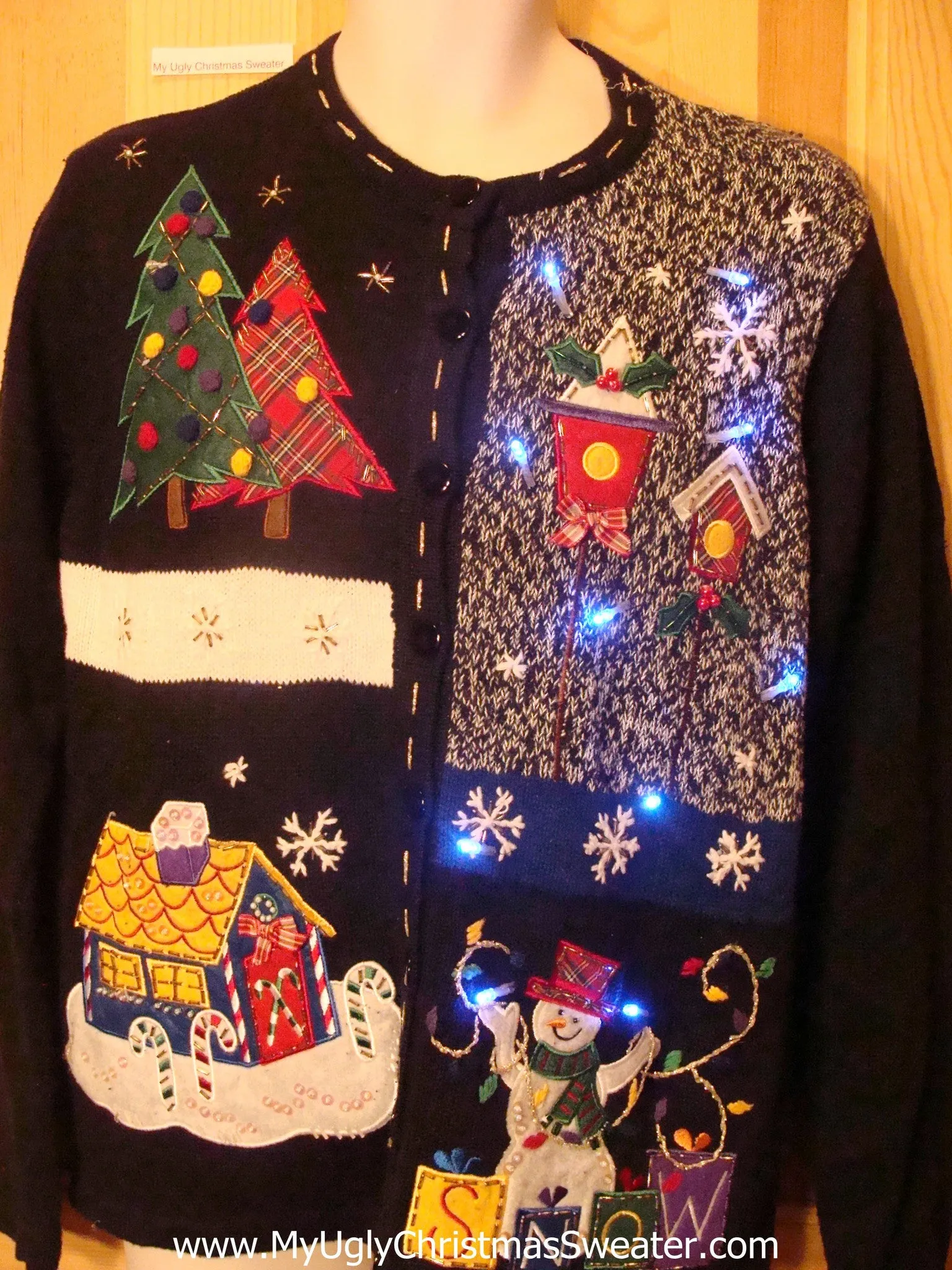 Birdhouse Themed Light Up Christmas Sweater