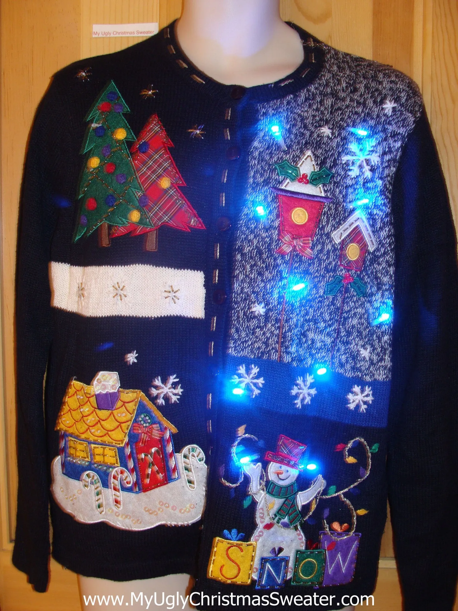 Birdhouse Themed Light Up Christmas Sweater