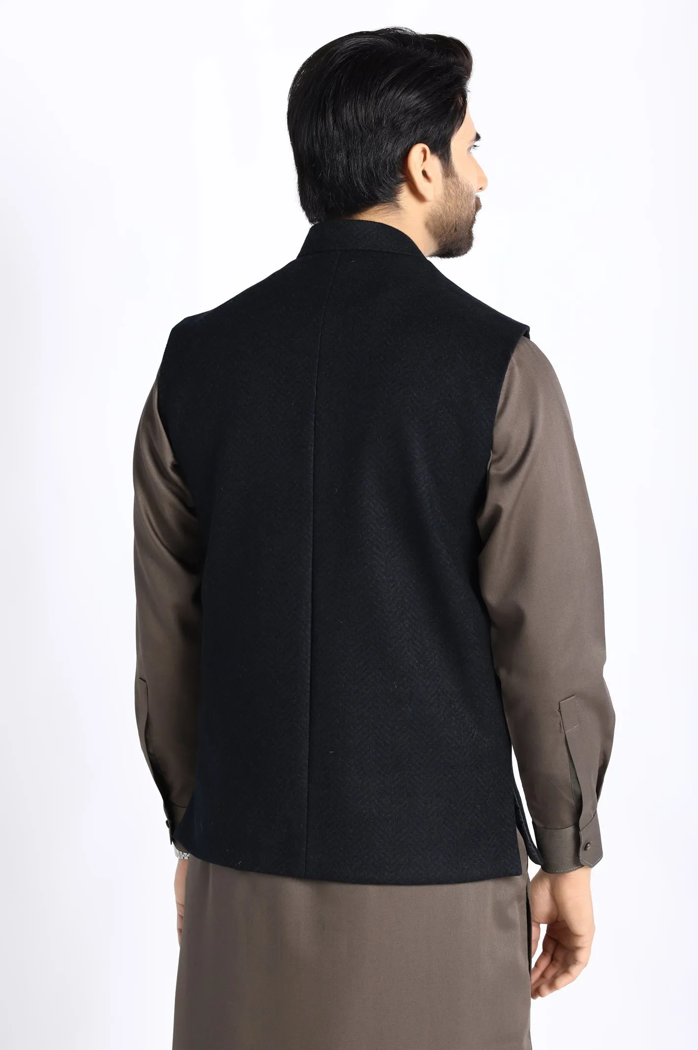 Black Woolen Premium Waistcoat