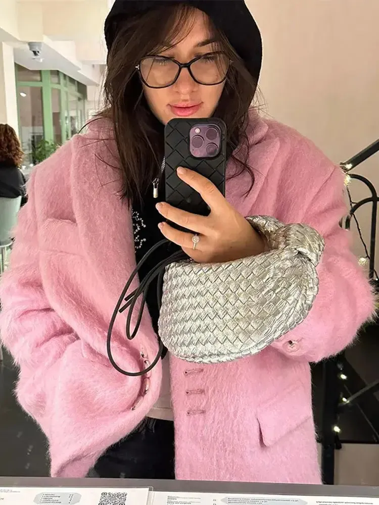 Brushed Woolen Coat