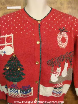 Crazy Cat Lady Treasure Ugly Festive Xmas Sweater