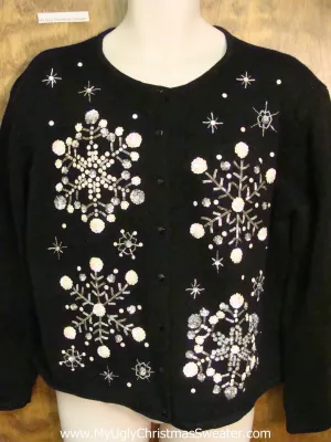 Four Massive Snowflakes Horrible Christmas Sweater