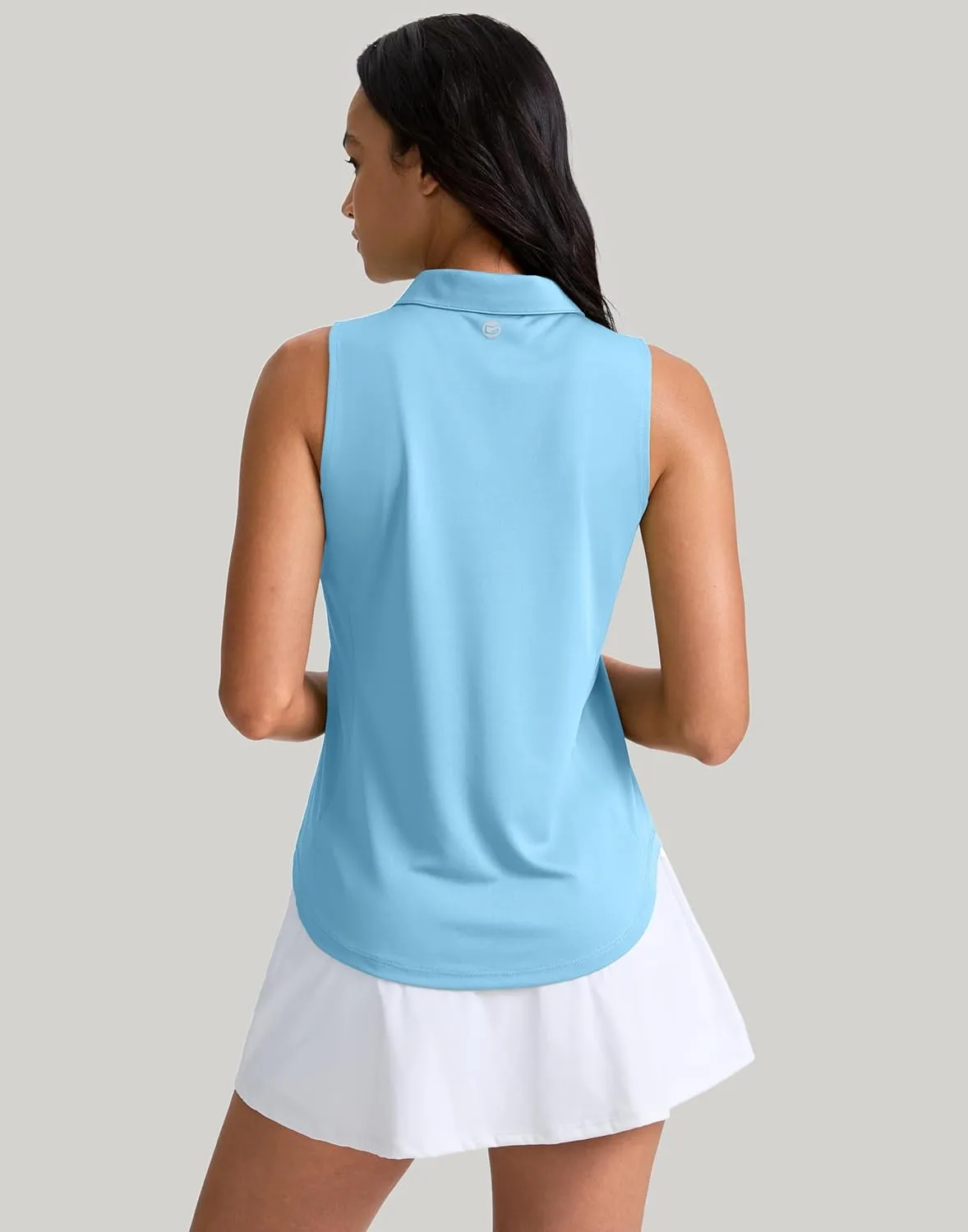 G Gradual Womens Golf Shirt Sleeveless Zip Up Polo Shirts for Women Collared Lightweight Tennis Athletic Tank Top