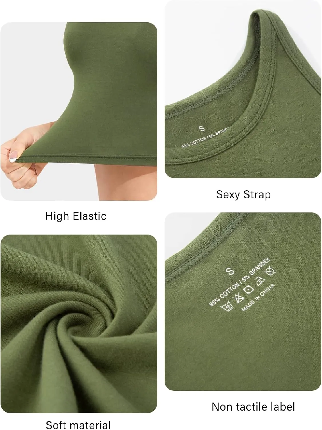 Kole Meego Crop Tops For Women Workout Cropped Tank Top High Neck Camisole Yoga Shirts Athletic Undershirts 4 Pack