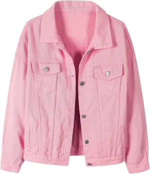 SANGTREE Women's Button Down Denim Jacket