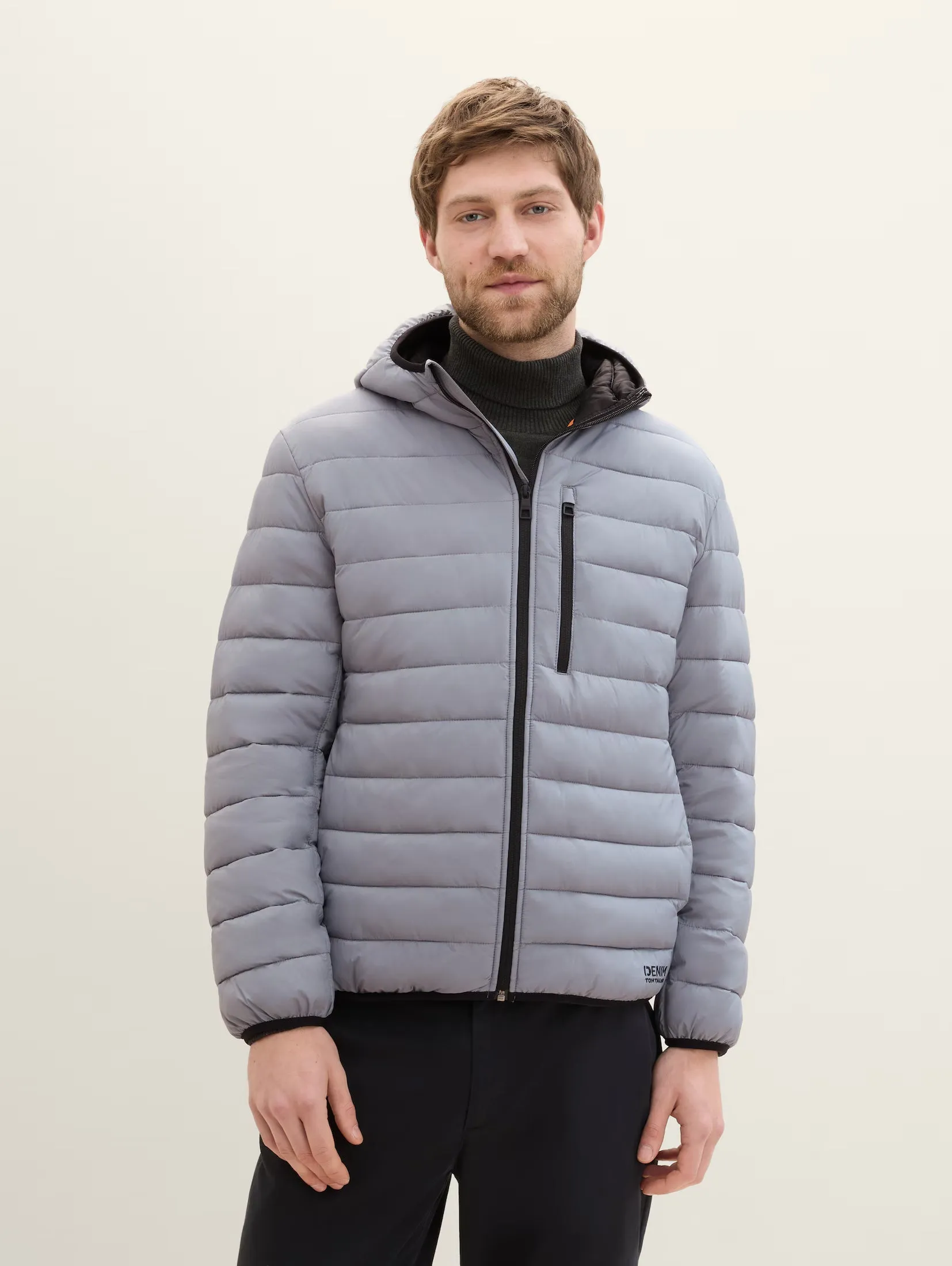Tom Tailor Thin Light Grey Jacket With Hood