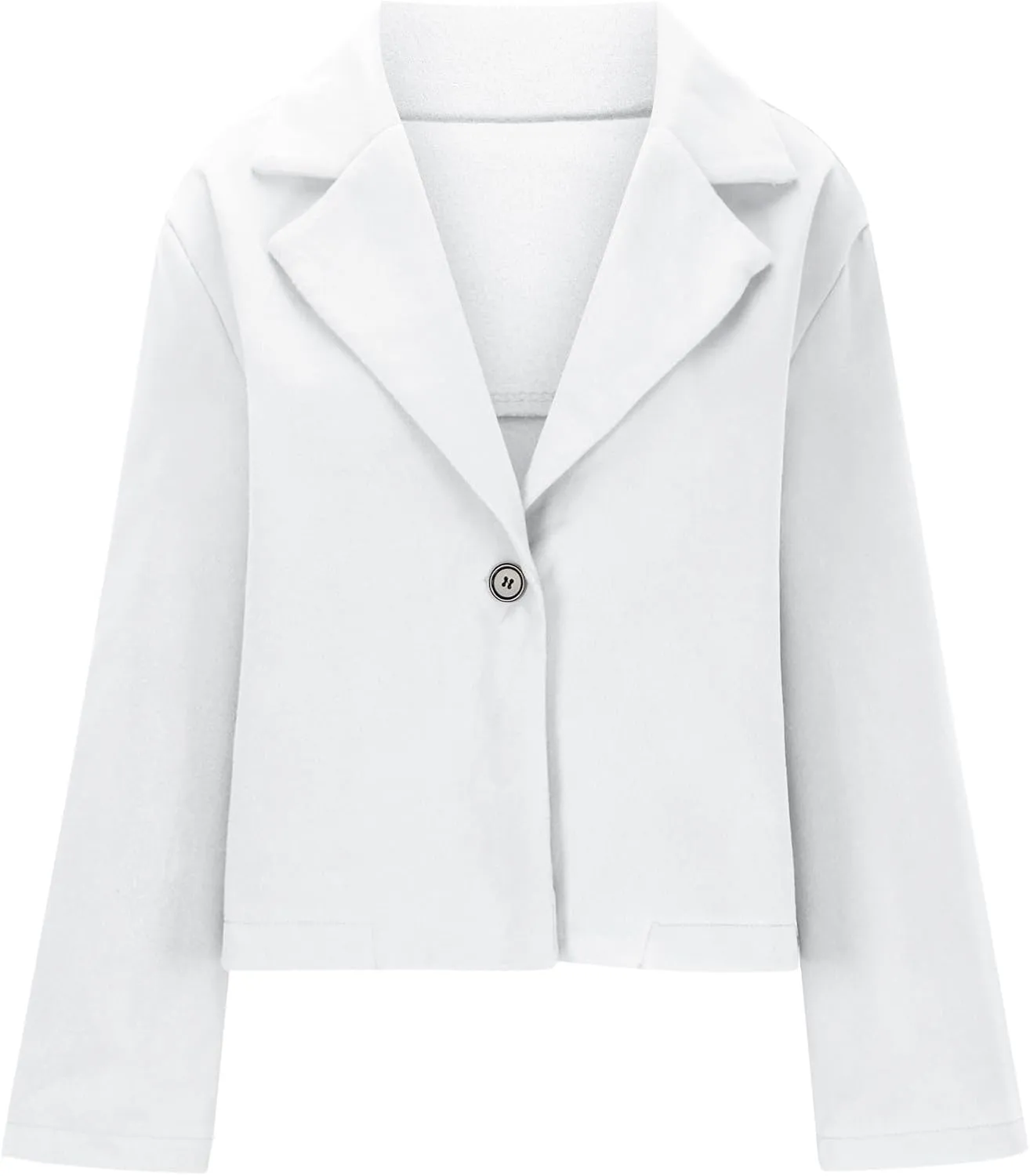 Women Cropped Pea Coat Winter Trendy Wool Blend Short Jacket Double Breasted Peacoat Open Front Trench Overcoats