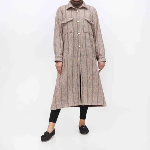 Woolen Checkered Coat PW3010